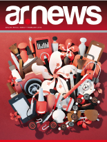 Cover of Latest Issue with assortment of retail products